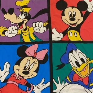 Vintage 90s Disney Mickey & Crew -2 Twin Sheet & 2 Pillow Cases RARE New Sealed